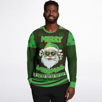 “Merry Weedmas” Funny Santa Christmas Sweatshi - TreasuredTale