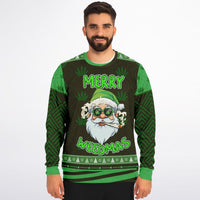 “Merry Weedmas” Funny Santa Christmas Sweatshi - TreasuredTale