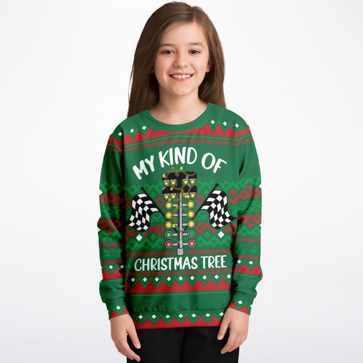 My Kind of Christmas Tree - Athletic Kids/Youth Ugly Christmas Sweater - TreasuredTale