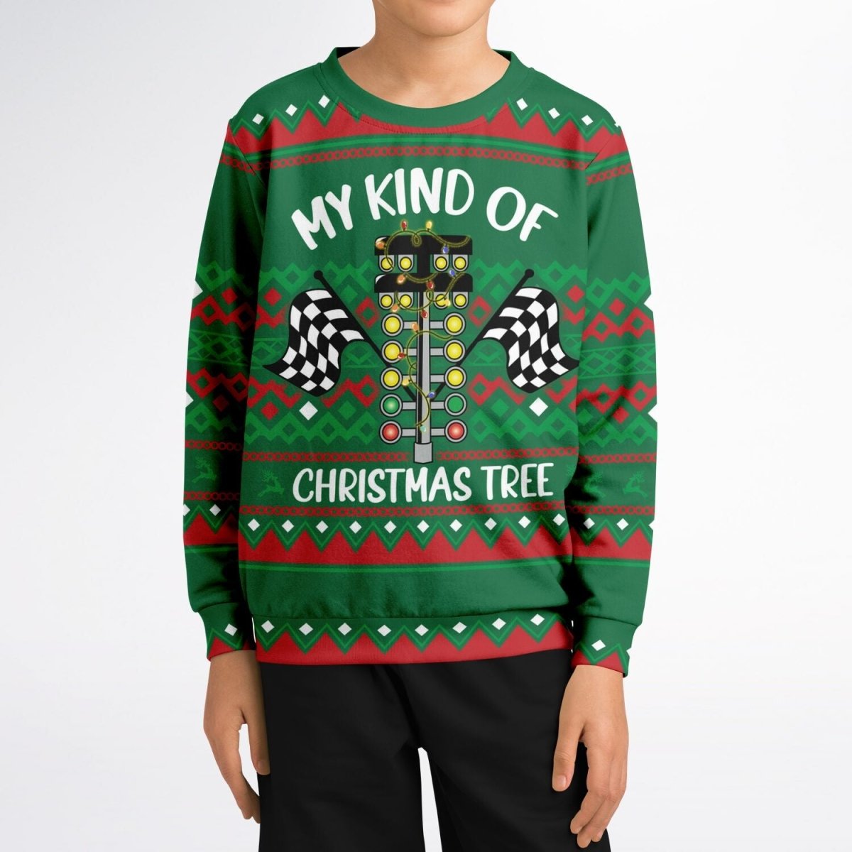 My Kind of Christmas Tree - Athletic Kids/Youth Ugly Christmas Sweater - TreasuredTale