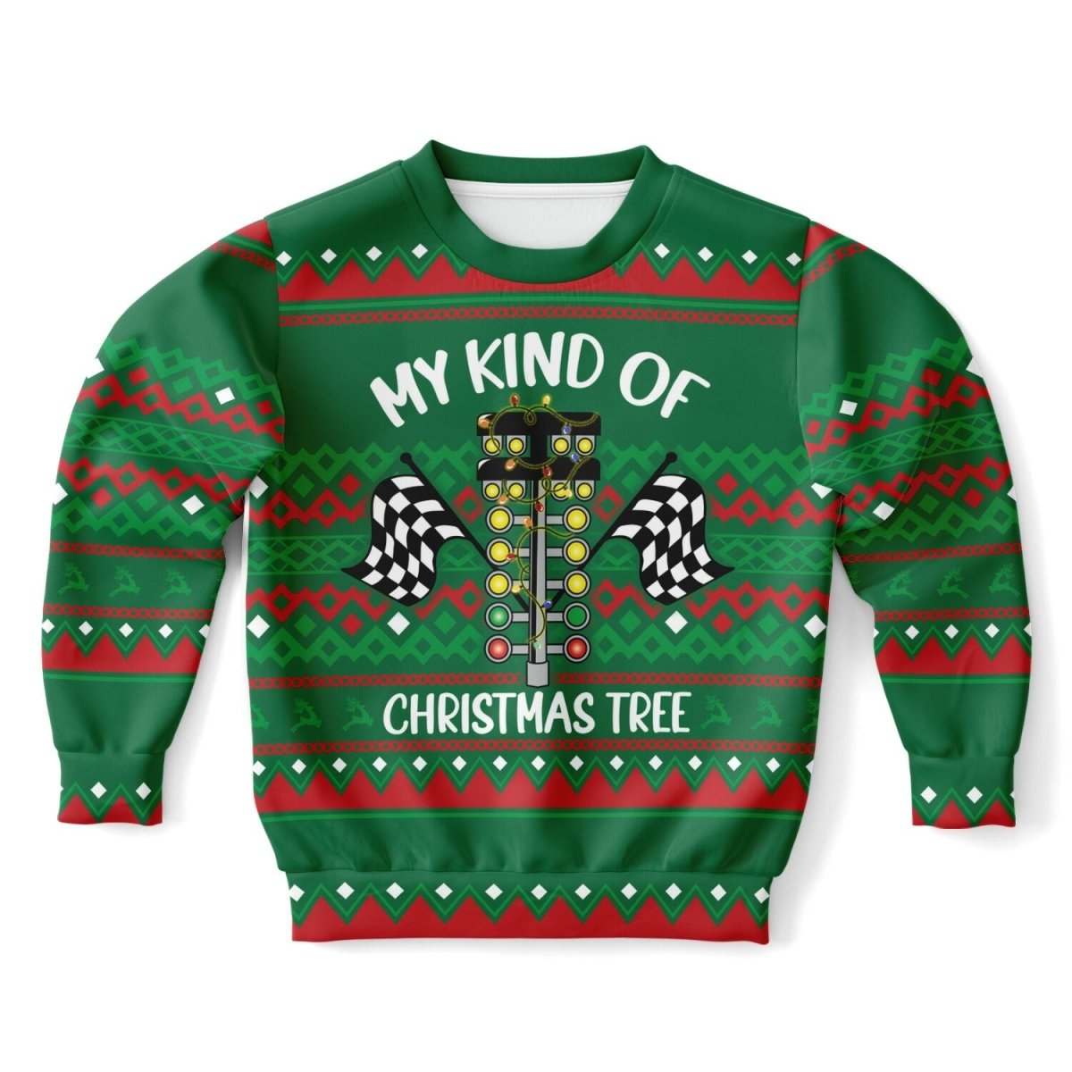 My Kind of Christmas Tree - Athletic Kids/Youth Ugly Christmas Sweater - TreasuredTale