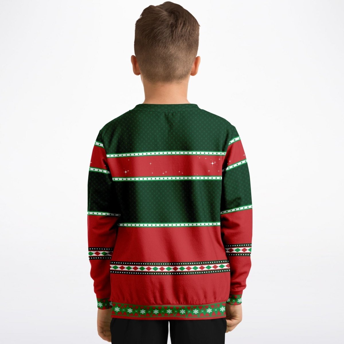 Naughty List - Athletic Kids/Youth Funny Ugly Christmas Sweater - TreasuredTale