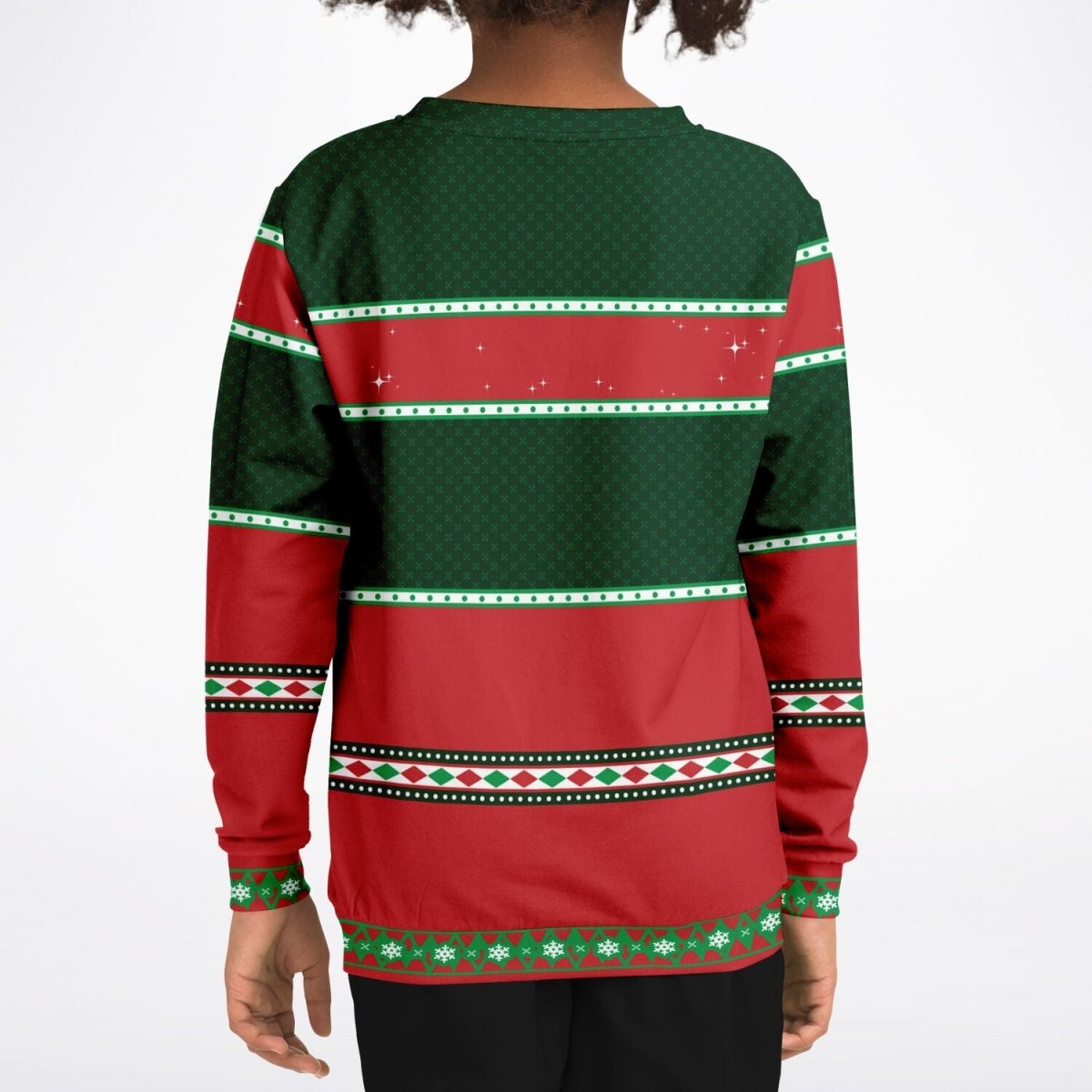 Naughty List - Athletic Kids/Youth Funny Ugly Christmas Sweater - TreasuredTale