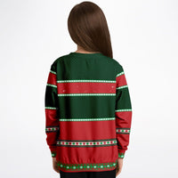 Naughty List - Athletic Kids/Youth Funny Ugly Christmas Sweater - TreasuredTale