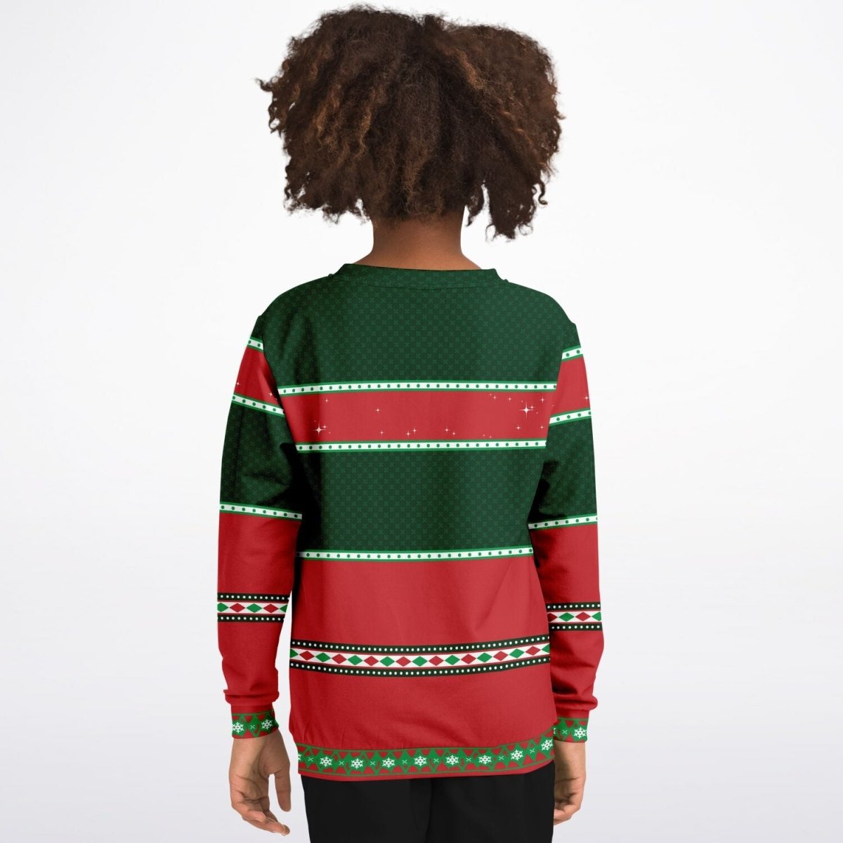 Naughty List - Athletic Kids/Youth Funny Ugly Christmas Sweater - TreasuredTale