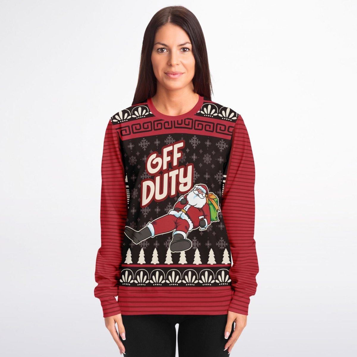 “Off Duty Santa” Relaxed Christmas Sweatshirt - TreasuredTale