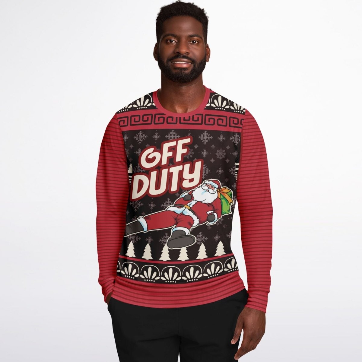 “Off Duty Santa” Relaxed Christmas Sweatshirt - TreasuredTale
