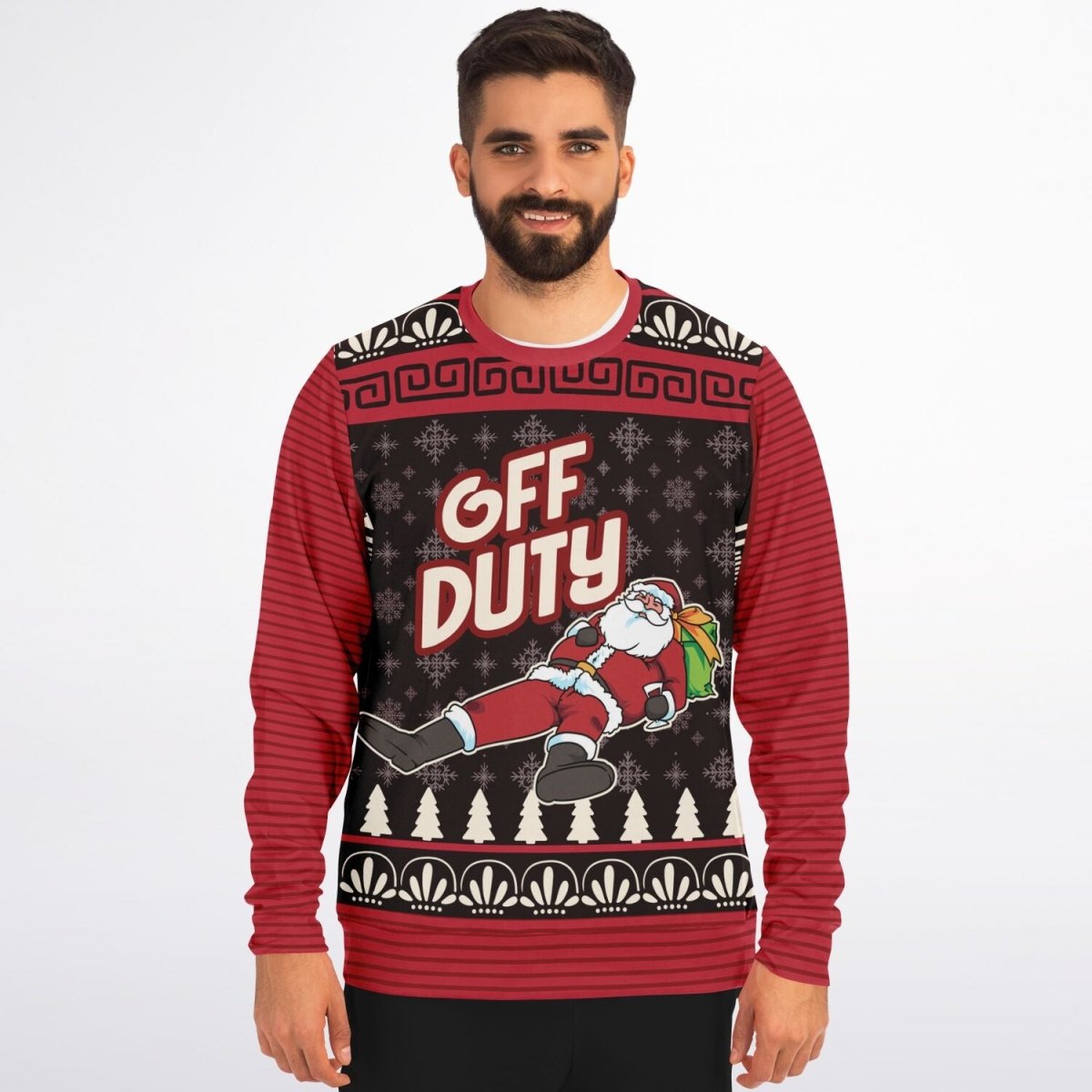 “Off Duty Santa” Relaxed Christmas Sweatshirt - TreasuredTale