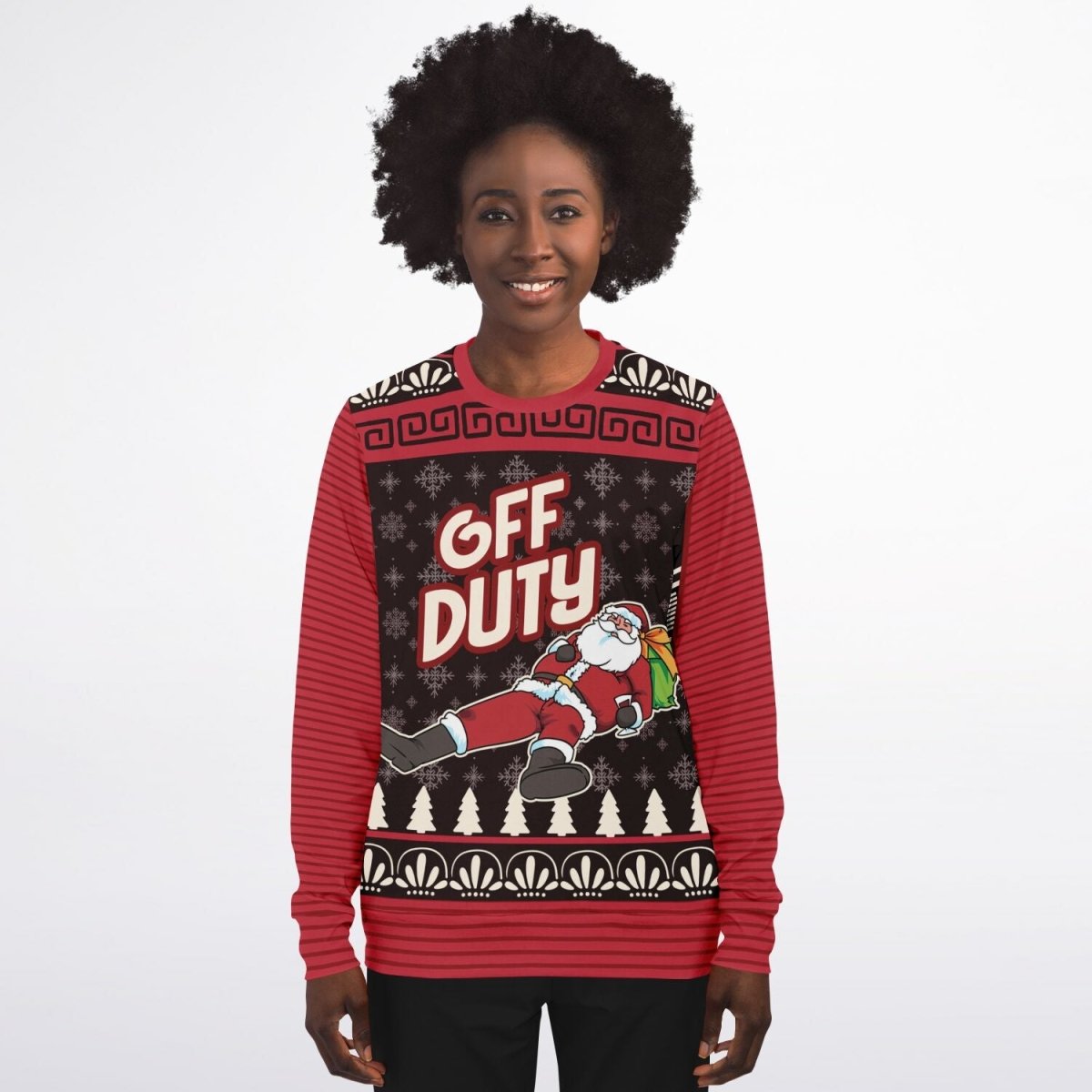 “Off Duty Santa” Relaxed Christmas Sweatshirt - TreasuredTale
