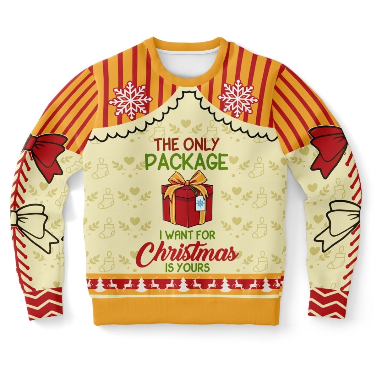 Only Package I Want for Christmas - Athletic Ugly Christmas Sweater Ladies, Men - TreasuredTale