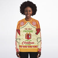 Only Package I Want for Christmas - Athletic Ugly Christmas Sweater Ladies, Men - TreasuredTale
