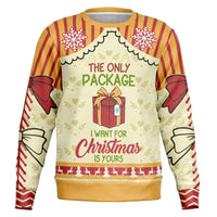 Only Package I Want for Christmas - Athletic Ugly Christmas Sweater Ladies, Men - TreasuredTale