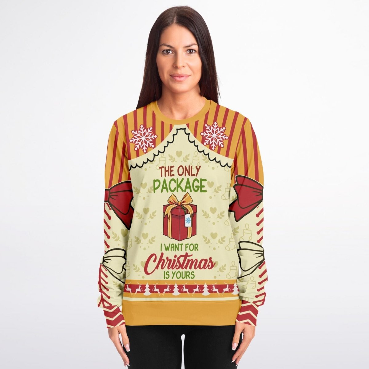 Only Package I Want for Christmas - Athletic Ugly Christmas Sweater Ladies, Men - TreasuredTale