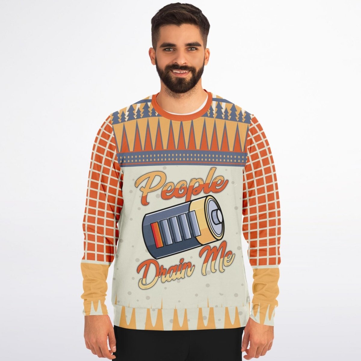 People Drain Me - Low Battery Sweatshirt - TreasuredTale