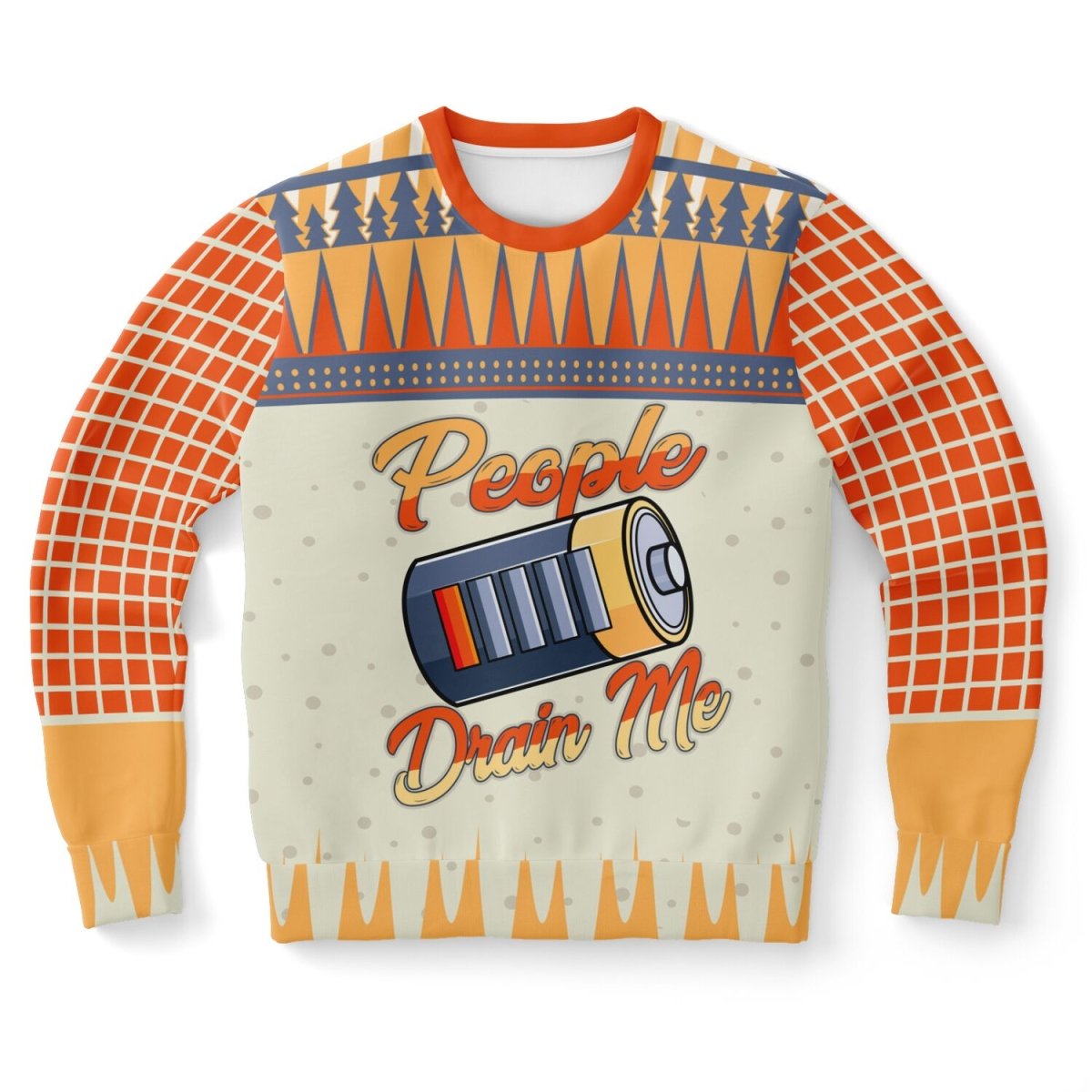 People Drain Me - Low Battery Sweatshirt - TreasuredTale