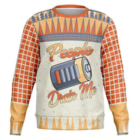 People Drain Me - Low Battery Sweatshirt - TreasuredTale