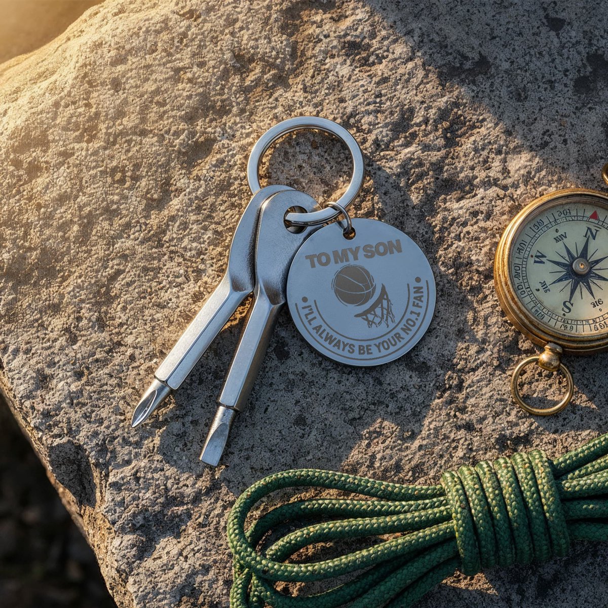 Screwdriver Keychain - To my Son - TreasuredTale