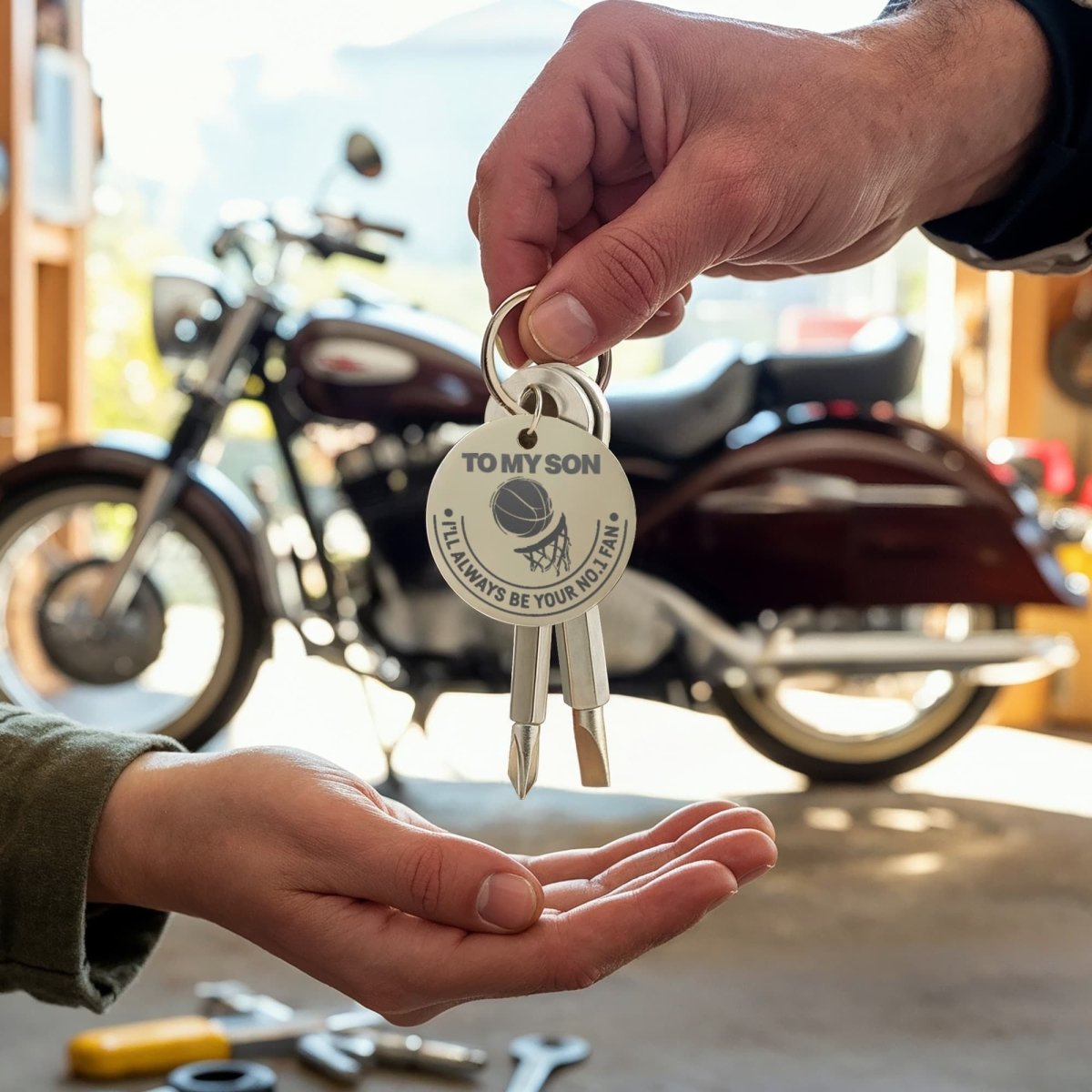 Screwdriver Keychain - To my Son - TreasuredTale