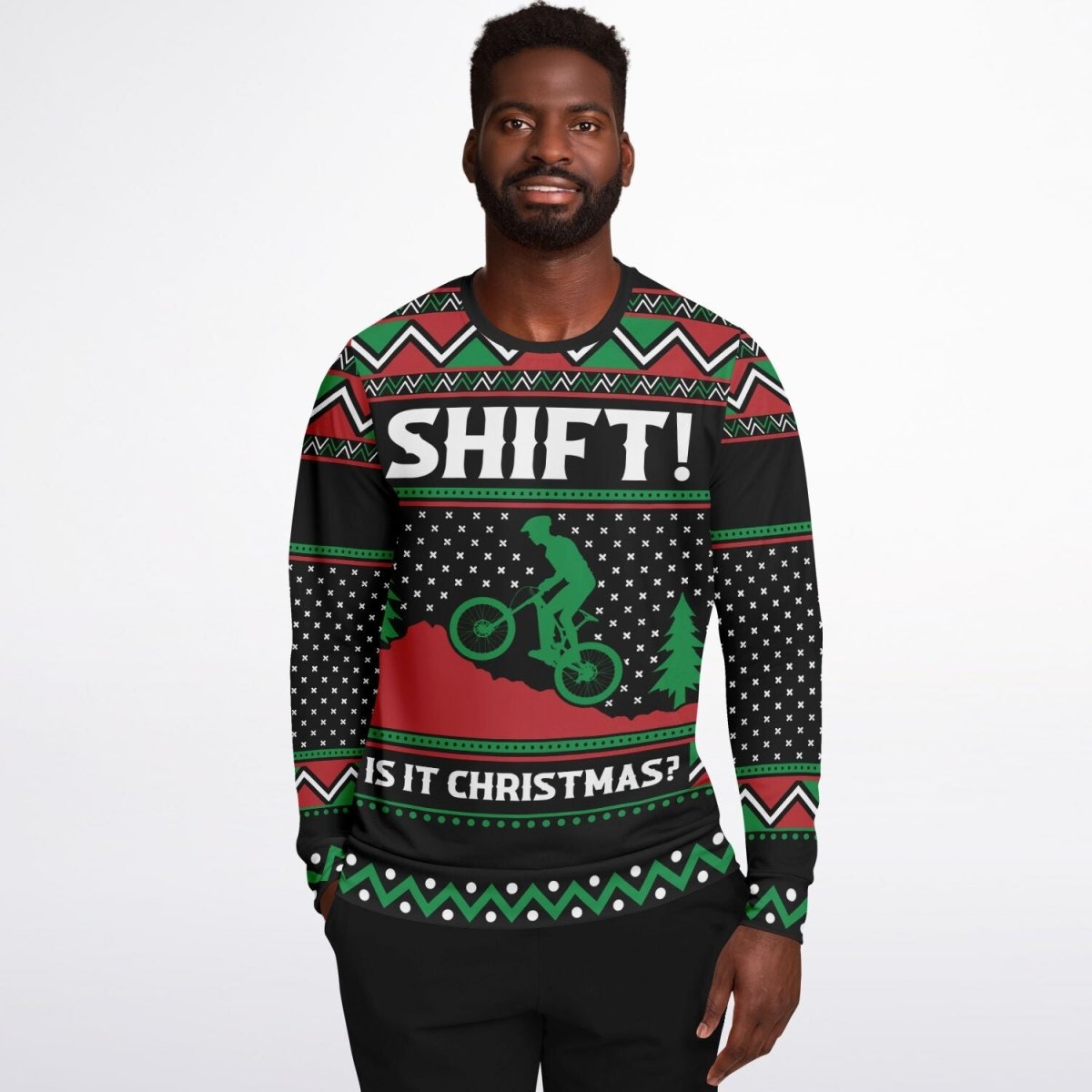 Shift It's Christmas - Athletic Ugly Christmas Sweater Men, Ladies - TreasuredTale
