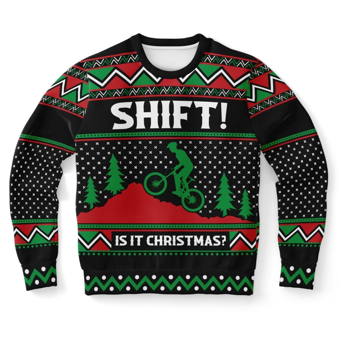 Shift It's Christmas - Athletic Ugly Christmas Sweater Men, Ladies - TreasuredTale