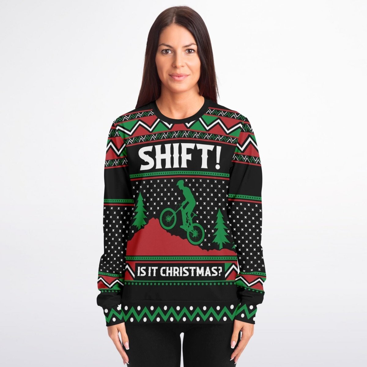 Shift It's Christmas - Athletic Ugly Christmas Sweater Men, Ladies - TreasuredTale