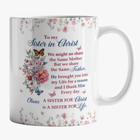 White Ceramic Mug - Sister in Christ