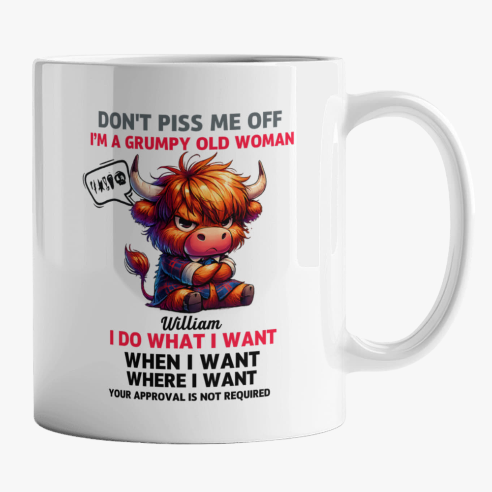Funny White Ceramic Mug - Don't Piss Me Off