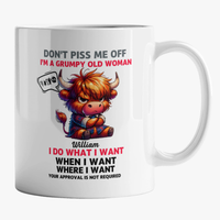 Funny White Ceramic Mug - Don't Piss Me Off