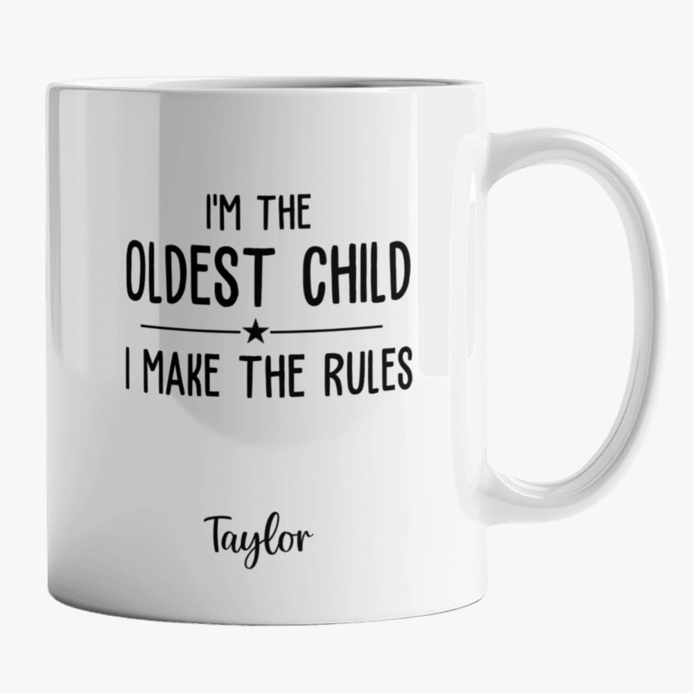White Ceramic Mug - I'm the Oldest Child
