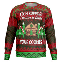 Tech Support - Athletic Ugly Christmas Sweater Men, Ladies - TreasuredTale