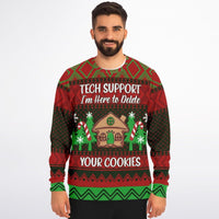Tech Support - Athletic Ugly Christmas Sweater Men, Ladies - TreasuredTale