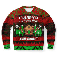 Tech Support - Athletic Ugly Christmas Sweater Men, Ladies - TreasuredTale