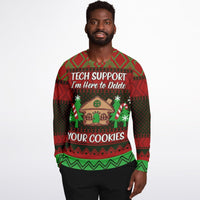 Tech Support - Athletic Ugly Christmas Sweater Men, Ladies - TreasuredTale