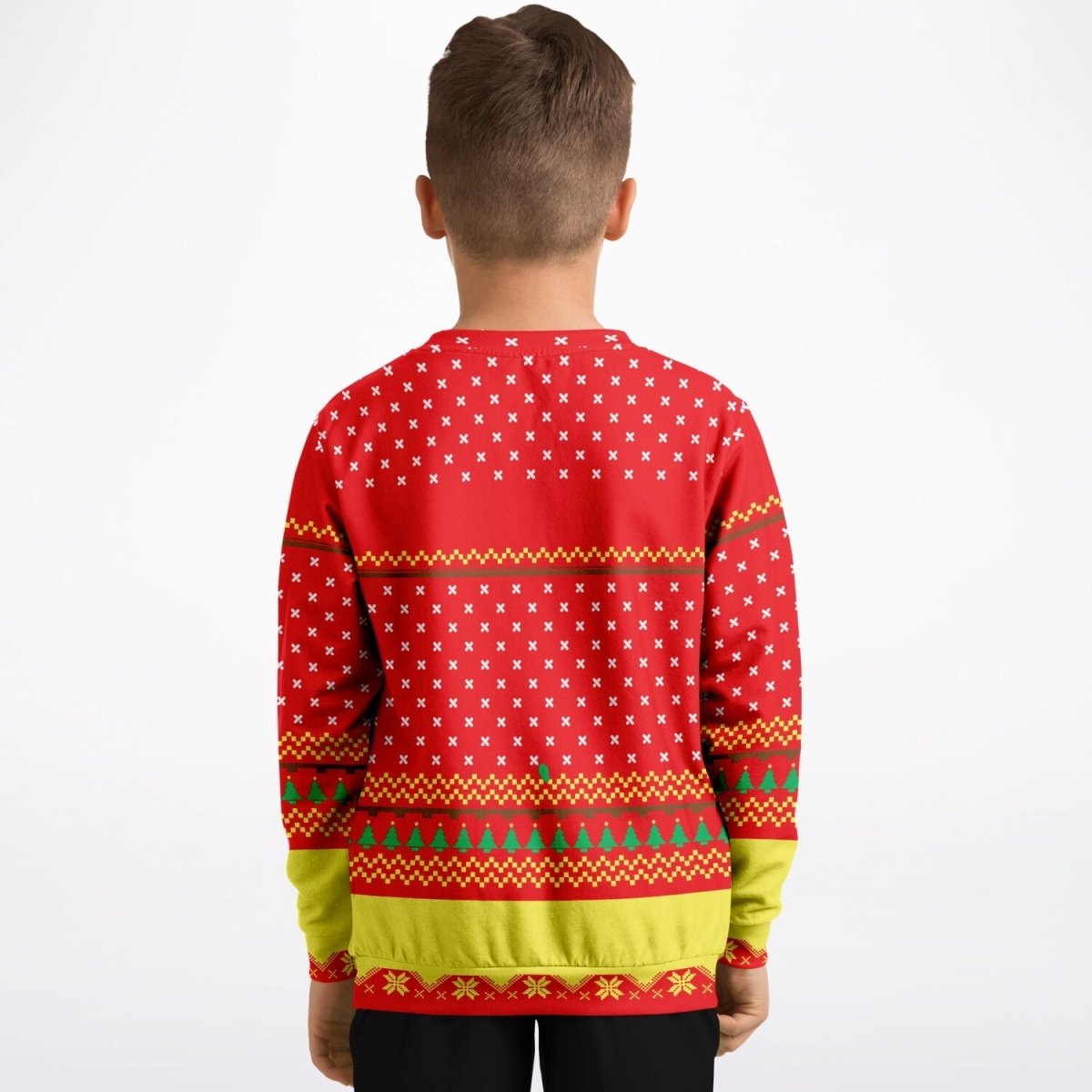 Too Lit to Quit - Athletic Kids/Youth Ugly Christmas Sweater - TreasuredTale