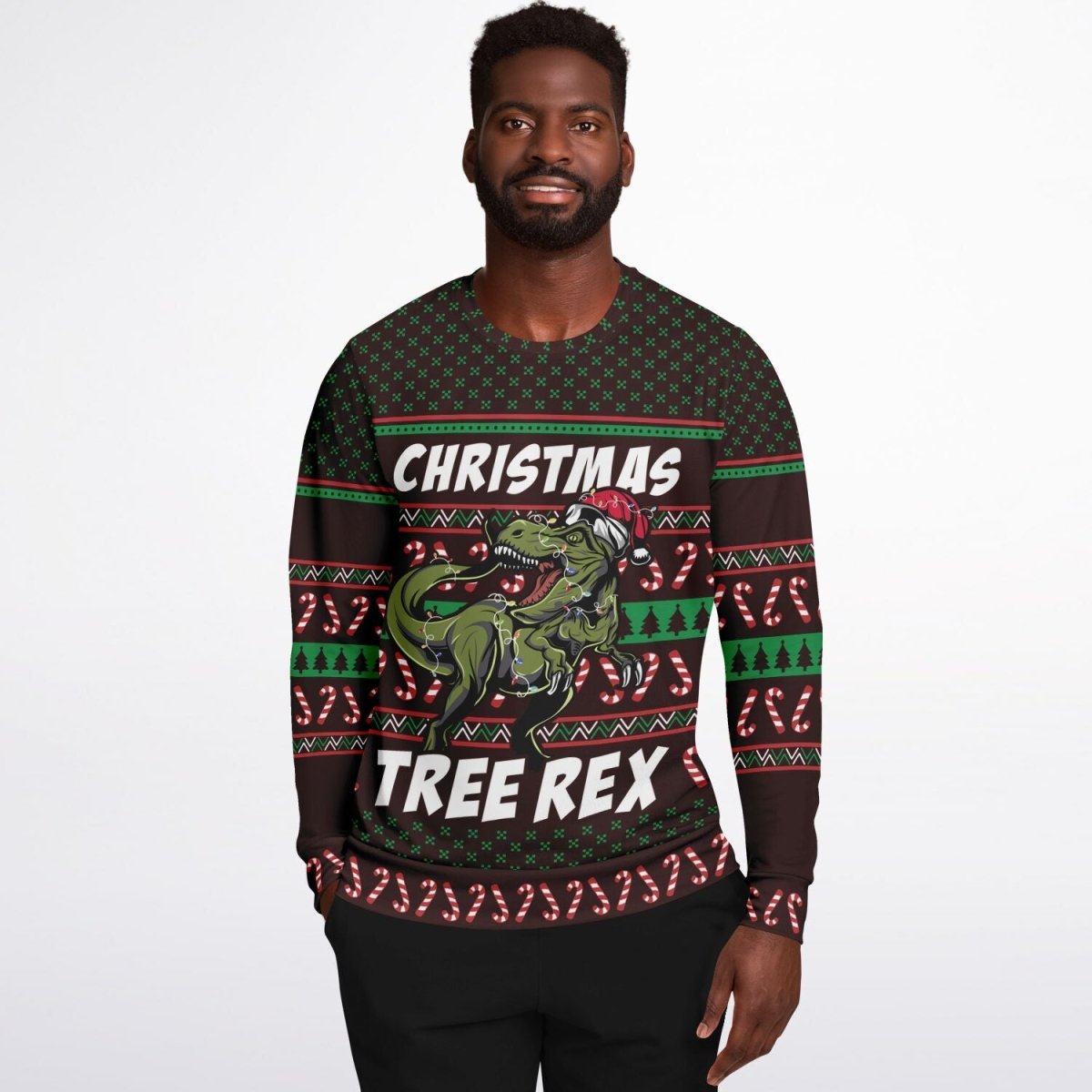 Tree Rex - Athletic Ugly Christmas Sweater Men, Ladies - TreasuredTale