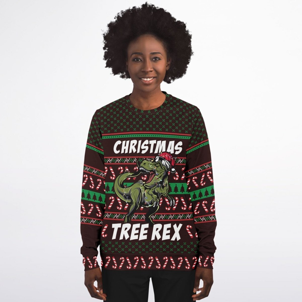 Tree Rex - Athletic Ugly Christmas Sweater Men, Ladies - TreasuredTale