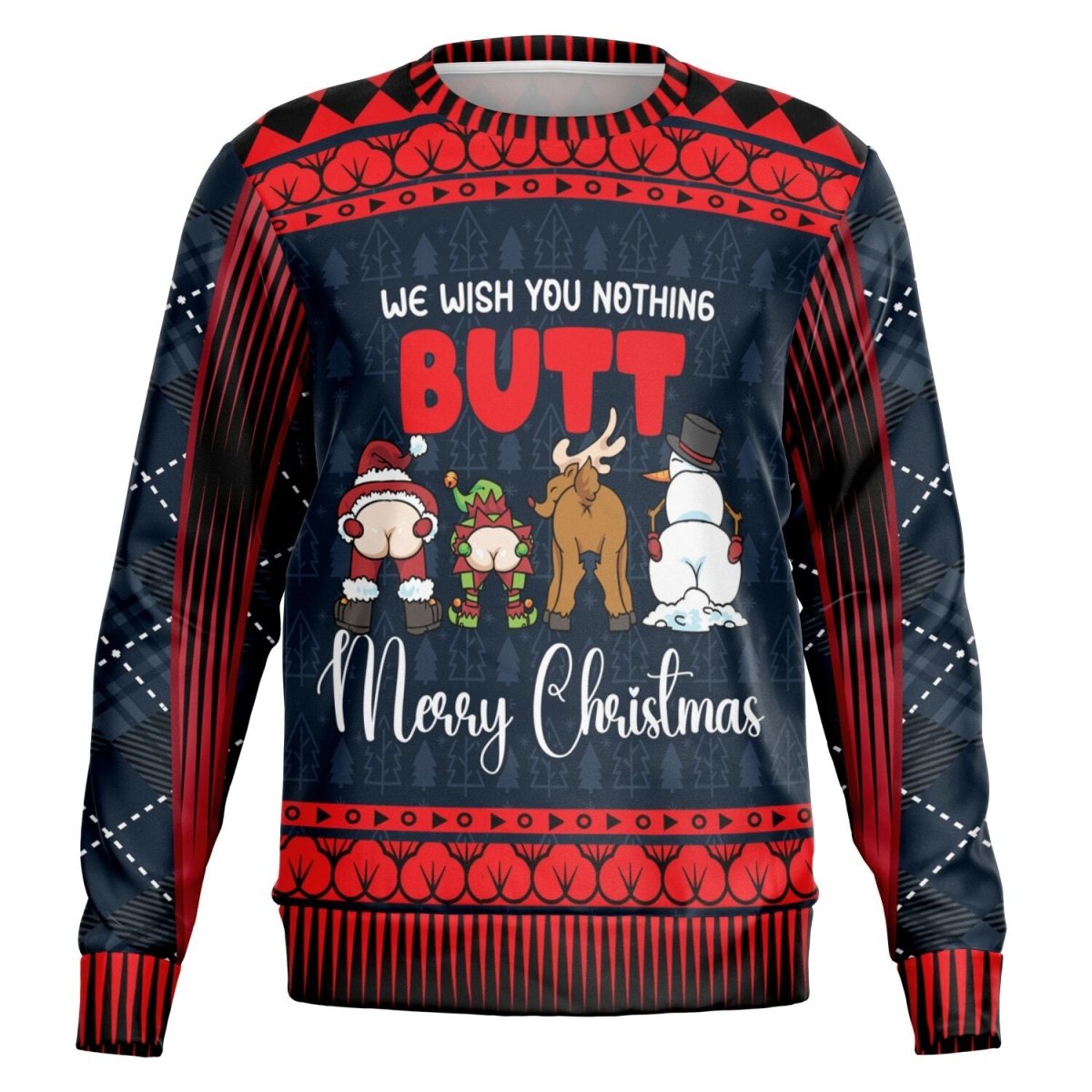 “We Wish You Nothing Butt” Funny Christmas Swe - TreasuredTale