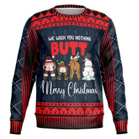 “We Wish You Nothing Butt” Funny Christmas Swe - TreasuredTale