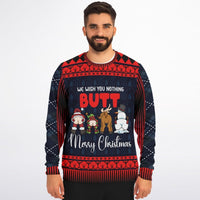 “We Wish You Nothing Butt” Funny Christmas Swe - TreasuredTale
