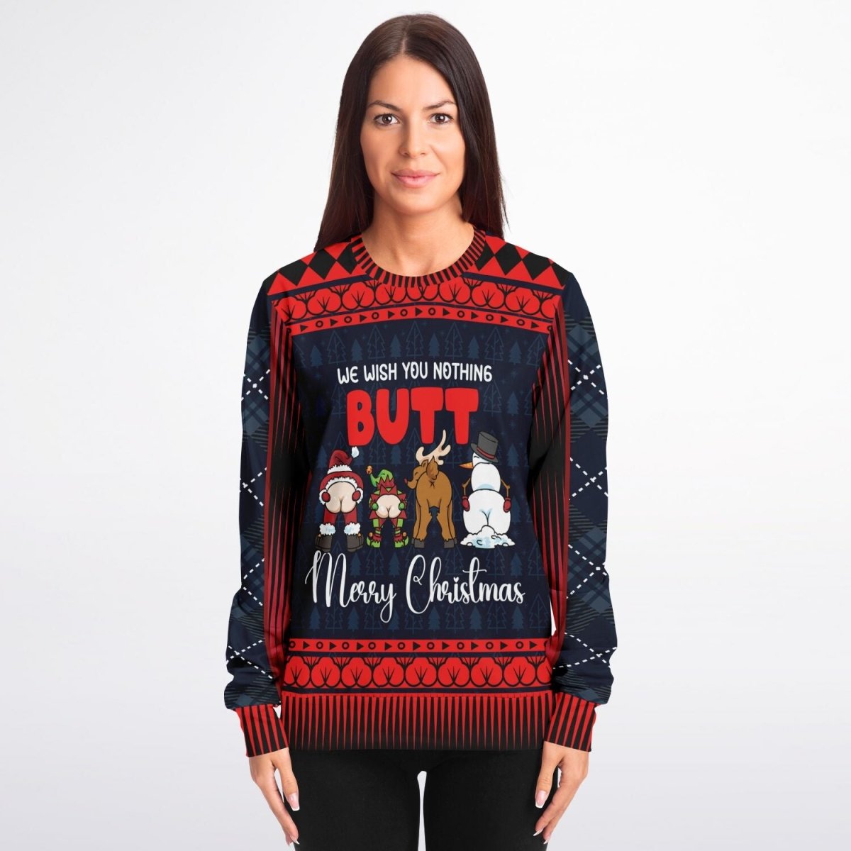 “We Wish You Nothing Butt” Funny Christmas Swe - TreasuredTale