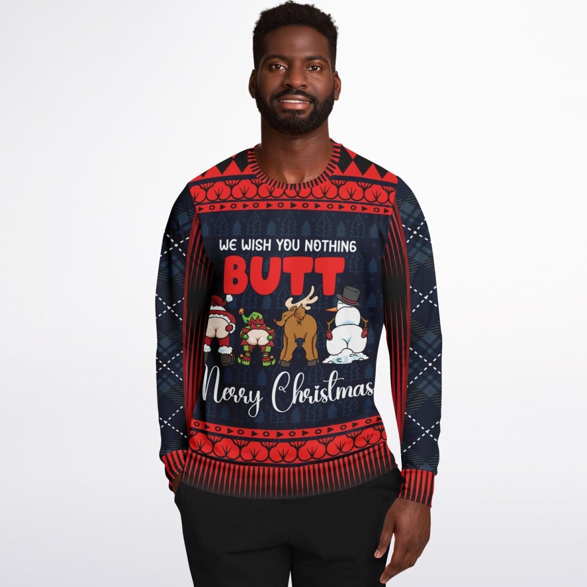“We Wish You Nothing Butt” Funny Christmas Swe - TreasuredTale