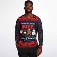“We Wish You Nothing Butt” Funny Christmas Swe - TreasuredTale