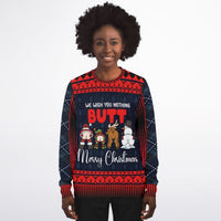 “We Wish You Nothing Butt” Funny Christmas Swe - TreasuredTale