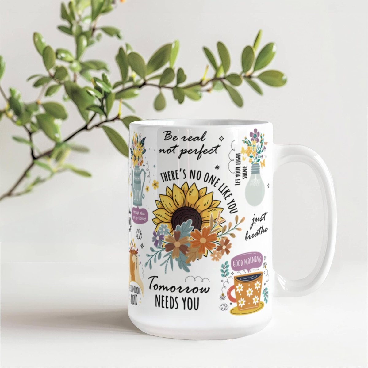 White Ceramic Mug Multiple Variants - TreasuredTale